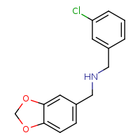 (2H-1,3-benzodioxol-5-ylmethyl)[(3-chlorophenyl)methyl]amine
