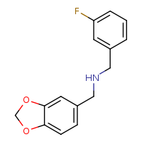 (2H-1,3-benzodioxol-5-ylmethyl)[(3-fluorophenyl)methyl]amine