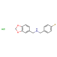 (2H-1,3-benzodioxol-5-ylmethyl)[(4-fluorophenyl)methyl]amine hydrochloride