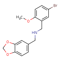 (2H-1,3-benzodioxol-5-ylmethyl)[(5-bromo-2-methoxyphenyl)methyl]amine