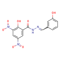 2-hydroxy-N'-[(E)-(3-hydroxyphenyl)methylidene]-3,5-dinitrobenzohydrazide