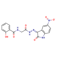2-hydroxy-N-({N'-[(3Z)-5-nitro-2-oxo-1H-indol-3-ylidene]hydrazinecarbonyl}methyl)benzamide