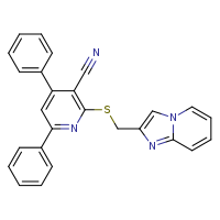 2-({imidazo[1,2-a]pyridin-2-ylmethyl}sulfanyl)-4,6-diphenylpyridine-3-carbonitrile