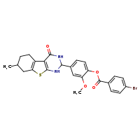 2-methoxy-4-{11-methyl-3-oxo-8-thia-4,6-diazatricyclo[7.4.0.0²,?]trideca-1(9),2(7)-dien-5-yl}phenyl 4-bromobenzoate