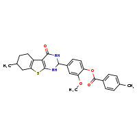 2-methoxy-4-{11-methyl-3-oxo-8-thia-4,6-diazatricyclo[7.4.0.0²,?]trideca-1(9),2(7)-dien-5-yl}phenyl 4-methylbenzoate