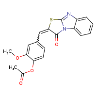 2-methoxy-4-{[(4Z)-3-oxo-5-thia-2,7-diazatricyclo[6.4.0.0²,?]dodeca-1(12),6,8,10-tetraen-4-ylidene]methyl}phenyl acetate