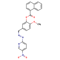 2-methoxy-5-{[2-(5-nitropyridin-2-yl)diazen-1-yl]methyl}phenyl naphthalene-1-carboxylate