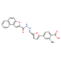 2-methyl-4-{5-[(E)-({naphtho[2,1-b]furan-2-ylformamido}imino)methyl]furan-2-yl}benzoic acid