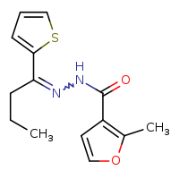 2-methyl-N'-[(1E)-1-(thiophen-2-yl)butylidene]furan-3-carbohydrazide