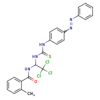 2-methyl-N-{2,2,2-trichloro-1-[({4-[(1E)-2-phenyldiazen-1-yl]phenyl}carbamothioyl)amino]ethyl}benzamide