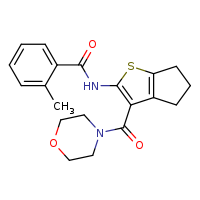 2-methyl-N-[3-(morpholine-4-carbonyl)-4H,5H,6H-cyclopenta[b]thiophen-2-yl]benzamide