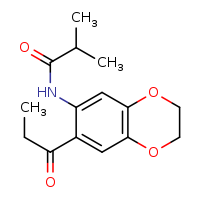 2-methyl-N-(7-propanoyl-2,3-dihydro-1,4-benzodioxin-6-yl)propanamide