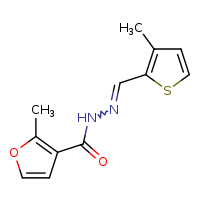2-methyl-N'-[(E)-(3-methylthiophen-2-yl)methylidene]furan-3-carbohydrazide