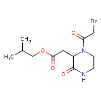 2-methylpropyl 2-[1-(2-bromoacetyl)-3-oxopiperazin-2-yl]acetate