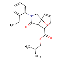 2-methylpropyl 3-(2-ethylphenyl)-4-oxo-10-oxa-3-azatricyclo[5.2.1.0¹,?]dec-8-ene-6-carboxylate