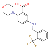 2-(morpholin-4-yl)-5-({[2-(trifluoromethyl)phenyl]methyl}amino)benzoic acid