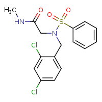 2-{N-[(2,4-dichlorophenyl)methyl]benzenesulfonamido}-N-methylacetamide