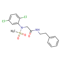 2-[N-(2,5-dichlorophenyl)methanesulfonamido]-N-(2-phenylethyl)acetamide