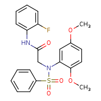 2-[N-(2,5-dimethoxyphenyl)benzenesulfonamido]-N-(2-fluorophenyl)acetamide