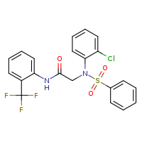 2-[N-(2-chlorophenyl)benzenesulfonamido]-N-[2-(trifluoromethyl)phenyl]acetamide