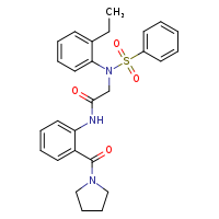 2-[N-(2-ethylphenyl)benzenesulfonamido]-N-[2-(pyrrolidine-1-carbonyl)phenyl]acetamide