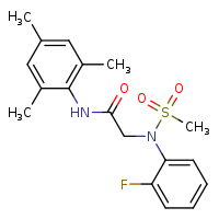 2-[N-(2-fluorophenyl)methanesulfonamido]-N-(2,4,6-trimethylphenyl)acetamide