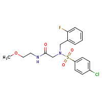 2-{N-[(2-fluorophenyl)methyl]-4-chlorobenzenesulfonamido}-N-(2-methoxyethyl)acetamide