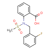 2-{N-[(2-fluorophenyl)methyl]methanesulfonamido}benzoic acid