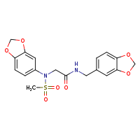 2-[N-(2H-1,3-benzodioxol-5-yl)methanesulfonamido]-N-(2H-1,3-benzodioxol-5-ylmethyl)acetamide