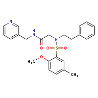 2-[N-(2-phenylethyl)-2-methoxy-5-methylbenzenesulfonamido]-N-(pyridin-3-ylmethyl)acetamide