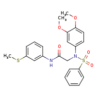 2-[N-(3,4-dimethoxyphenyl)benzenesulfonamido]-N-[3-(methylsulfanyl)phenyl]acetamide