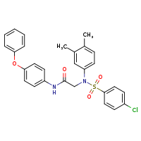 2-[N-(3,4-dimethylphenyl)-4-chlorobenzenesulfonamido]-N-(4-phenoxyphenyl)acetamide