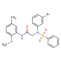 2-[N-(3-bromophenyl)benzenesulfonamido]-N-(2-methoxy-5-methylphenyl)acetamide
