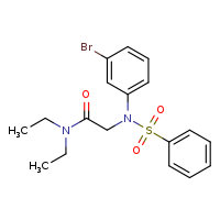 2-[N-(3-bromophenyl)benzenesulfonamido]-N,N-diethylacetamide