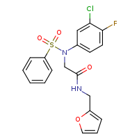 2-[N-(3-chloro-4-fluorophenyl)benzenesulfonamido]-N-(furan-2-ylmethyl)acetamide