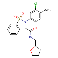 2-[N-(3-chloro-4-methylphenyl)benzenesulfonamido]-N-(oxolan-2-ylmethyl)acetamide