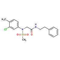 2-[N-(3-chloro-4-methylphenyl)methanesulfonamido]-N-(2-phenylethyl)acetamide