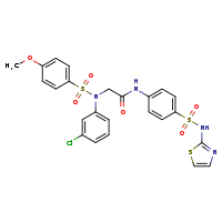 2-[N-(3-chlorophenyl)-4-methoxybenzenesulfonamido]-N-{4-[(1,3-thiazol-2-yl)sulfamoyl]phenyl}acetamide