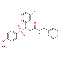 2-[N-(3-chlorophenyl)-4-methoxybenzenesulfonamido]-N-(pyridin-2-ylmethyl)acetamide