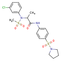 2-[N-(3-chlorophenyl)methanesulfonamido]-N-[4-(pyrrolidine-1-sulfonyl)phenyl]propanamide