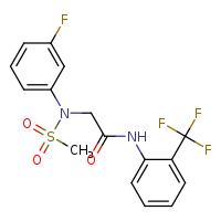 2-[N-(3-fluorophenyl)methanesulfonamido]-N-[2-(trifluoromethyl)phenyl]acetamide