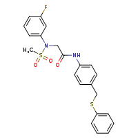 2-[N-(3-fluorophenyl)methanesulfonamido]-N-{4-[(phenylsulfanyl)methyl]phenyl}acetamide