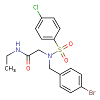 2-{N-[(4-bromophenyl)methyl]-4-chlorobenzenesulfonamido}-N-ethylacetamide