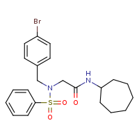 2-{N-[(4-bromophenyl)methyl]benzenesulfonamido}-N-cycloheptylacetamide