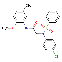 2-[N-(4-chlorophenyl)benzenesulfonamido]-N-(2-methoxy-5-methylphenyl)acetamide