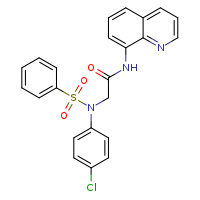 2-[N-(4-chlorophenyl)benzenesulfonamido]-N-(quinolin-8-yl)acetamide