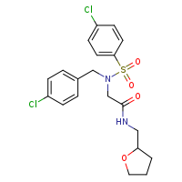 2-{N-[(4-chlorophenyl)methyl]-4-chlorobenzenesulfonamido}-N-(oxolan-2-ylmethyl)acetamide