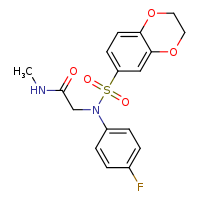 2-[N-(4-fluorophenyl)-2,3-dihydro-1,4-benzodioxine-6-sulfonamido]-N-methylacetamide
