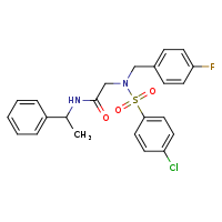 2-{N-[(4-fluorophenyl)methyl]-4-chlorobenzenesulfonamido}-N-(1-phenylethyl)acetamide