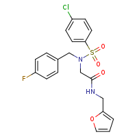 2-{N-[(4-fluorophenyl)methyl]-4-chlorobenzenesulfonamido}-N-(furan-2-ylmethyl)acetamide